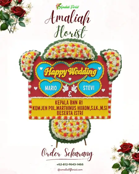 Papan Bunga Pernikahan Sukarukun